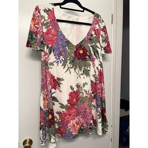 Show me your Mumu dress floral sz L lightweight lined